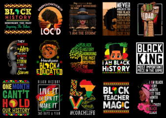 15 Black History Month Shirt Designs Bundle For Commercial Use Part 13, Black History Month T-shirt, Black History Month png file, Black His