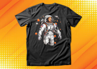 Astronaut swimming in galaxy T-Shirt