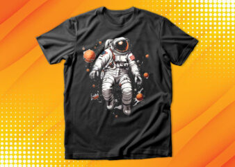 Astronaut swimming in galaxy T-Shirt