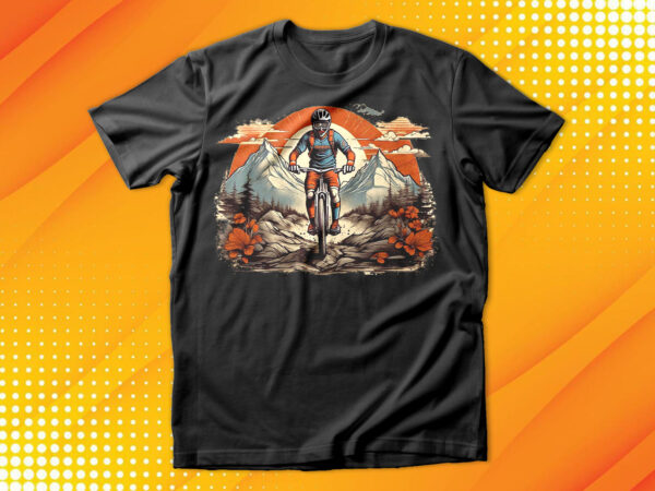 Cycle rider sunset t-shirt