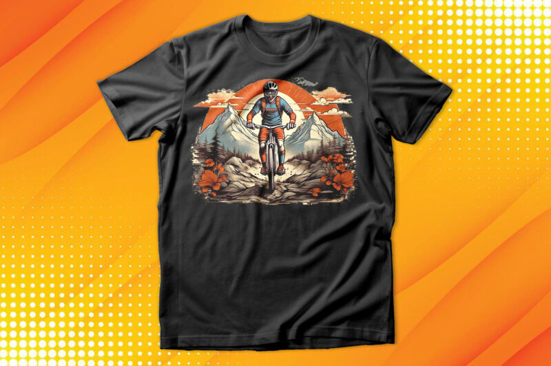 Cycle Rider Sunset T-Shirt