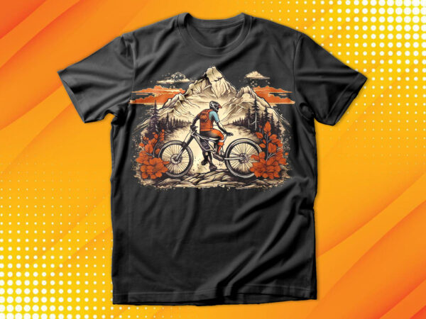 Cycle rider sunset t-shirt