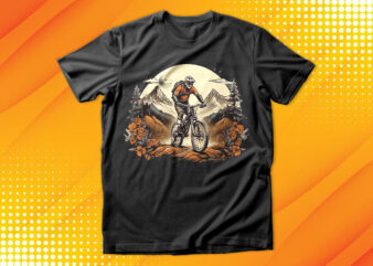 Cycle Rider Sunset T-Shirt