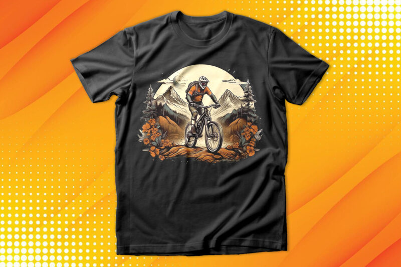 Cycle Rider Sunset T-Shirt