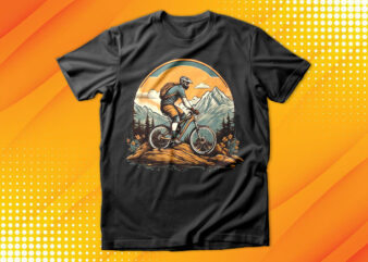 Cycle Rider Sunset T-Shirt