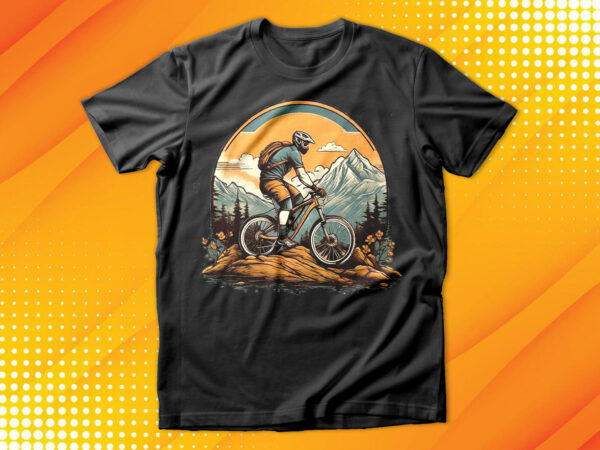 Cycle rider sunset t-shirt