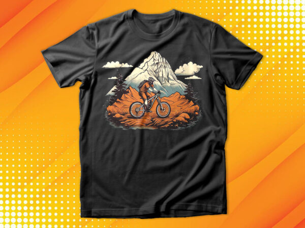 Cycle rider sunset t-shirt