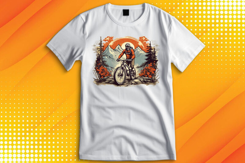 Cycle Rider Sunset T-Shirt