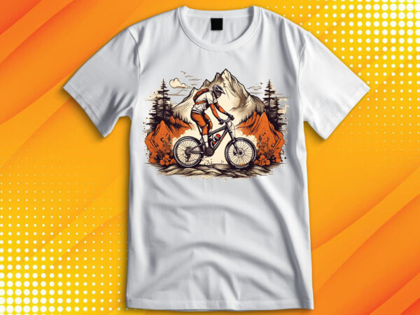 Cycle rider sunset t-shirt