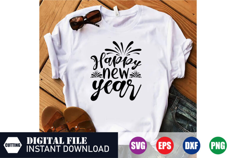 Happy new year t-shirt design, new shirts design, New Year’s Day, best tshirt design, 2024 design,new tshirt, Festive Season, Happy Holidays