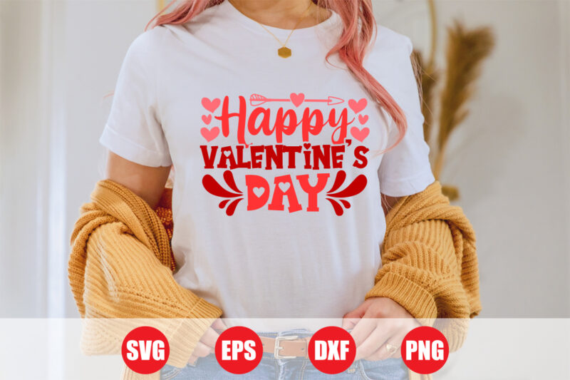 Happy Valentine’s day t-shirt design, valentine’s day, t-shirts women’s, shirts, valentine’s vector, Festive Season, Happy Holidays, svg
