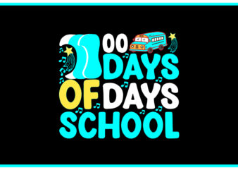 100 days of school SVG Design . 100 days of school T-shirt Design . 100 days of school Vector Design . 100 days of school Design For 2024.