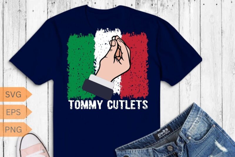 NY Italian Hand Gesture Tommy Cutlets Football Quarterback T-Shirt design vector,love italy italia, cool vintage italy pride design, italian