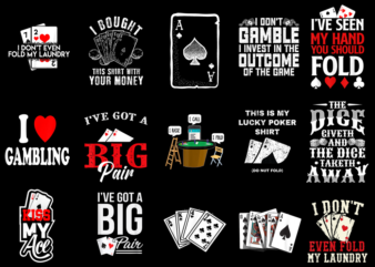 15 Poker Shirt Designs Bundle For Commercial Use Part 2, Poker T-shirt, Poker png file, Poker digital file, Poker gift, Poker download, Poke