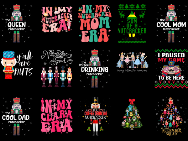 15 nutcracker christmas shirt designs bundle for commercial use part 2, nutcracker christmas t-shirt, nutcracker christmas png file, nutcrac