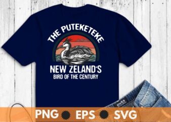 The Puteketeke New Zealand’s Bird of the Century T-shirt design vector, zealand’s, puteketeke, bird, century, funny, long, sleeve, t-shirt,