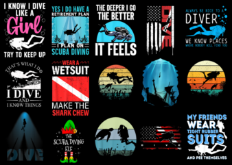 15 Scuba Shirt Designs Bundle For Commercial Use Part 2, Scuba T-shirt, Scuba png file, Scuba digital file, Scuba gift, Scuba download, Scub