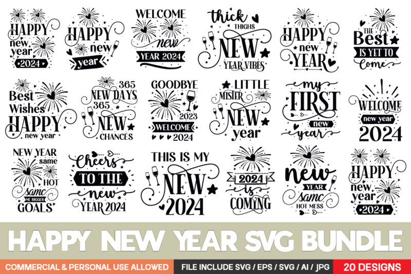 Happy New Year Svg Bundle vector t-shirt design,2023 SVG Bundle, New Years SVG, Happy New Year SVG, Christmas Svg, New Year Png, Shirt, Svg