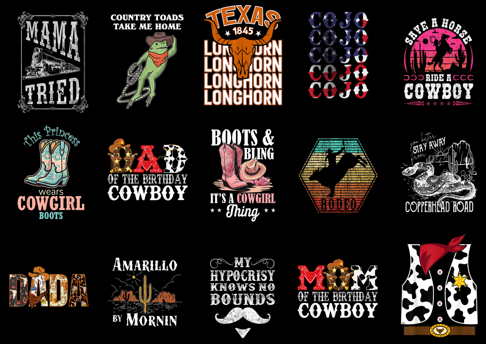 15 Western Shirt Designs Bundle For Commercial Use Part 2 Western T 15 Western Shirt Designs Bundle For Commercial Use Part 2 Western T