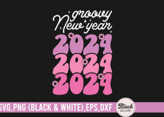 Retro pink new year quote svg