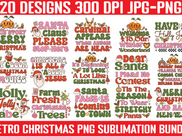 Retro christmas t-shirt bundle,20 designs,on sell design,big sell design,png bundle,christmas t-shirt designs