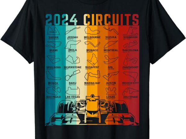 2024 schedule formula racing formula car retro vintage t-shirt
