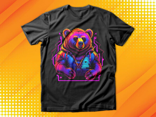 Neon bear t-shirt