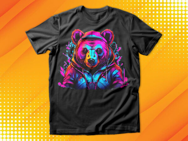 Neon bear t-shirt