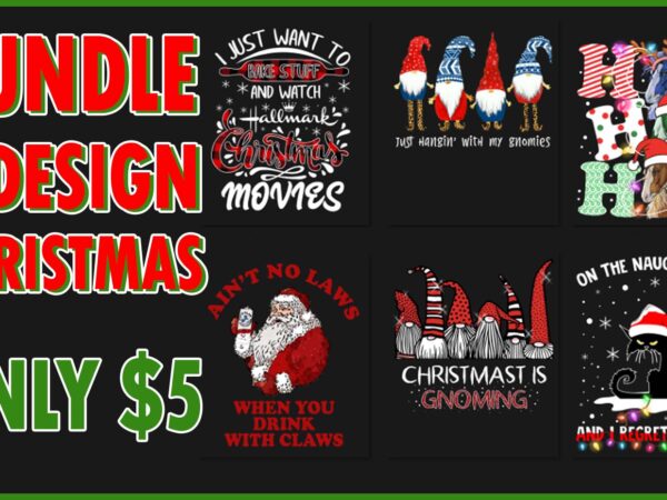 Bundle christmas hallmark movies gnomies horse cat laws santa claws 6 design png