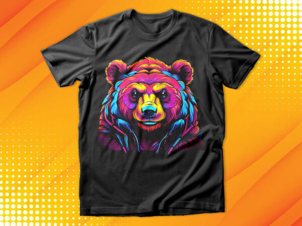 Neon bear t-shirt