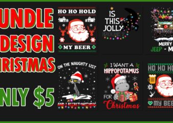 Hohoho Hold My Beer Hippo Christmas Black Cat Is This Jolly Merry Jeep-mas Bundle 6 Design PNG