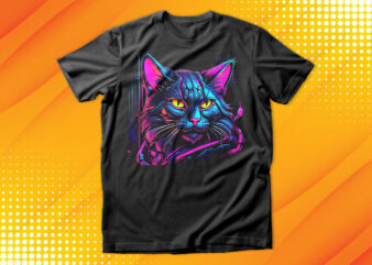 Neon Cat T-Shirt