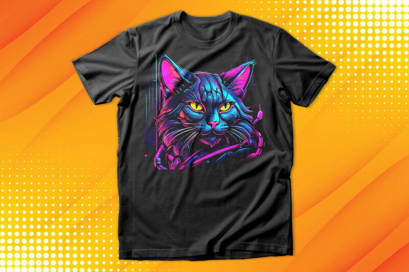 Neon Cat T-Shirt