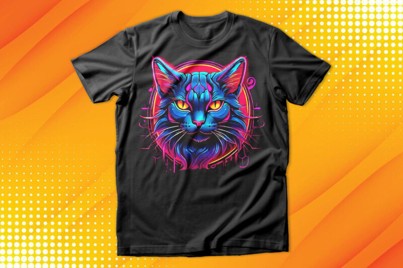 Neon Cat T-Shirt