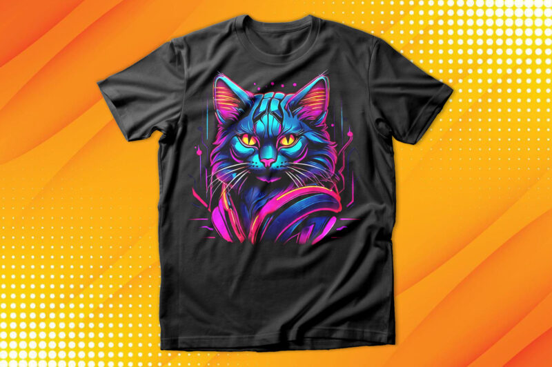 Neon Cat T-Shirt