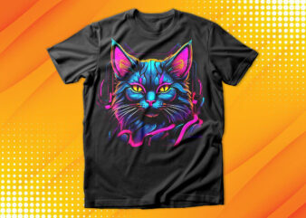 Neon Cat T-Shirt