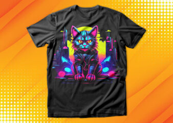 Neon Cat T-Shirt