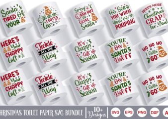 Christmas Toilet Paper Svg Bundle, Christmas Toilet Paper T-Shirt Bundle,Christmas Toilet Paper SVG Design, Christmas Gag gift svg, Toilet P