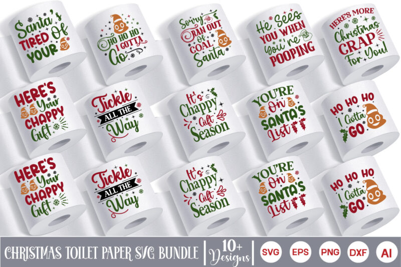 Christmas Toilet Paper Svg Bundle, Christmas Toilet Paper T-Shirt Bundle,Christmas Toilet Paper SVG Design, Christmas Gag gift svg, Toilet P