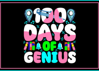 100 days of genius SVG Design . 100 days of genius T-shirt Design . 100 days of genius Design For 2024. 100 days of genius Vector Design .