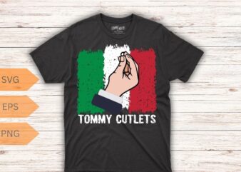 NY Italian Hand Gesture Tommy Cutlets Football Quarterback T-Shirt design vector,love italy italia, cool vintage italy pride design, italian