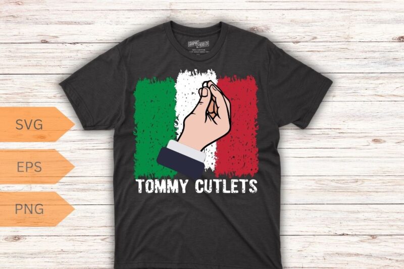 NY Italian Hand Gesture Tommy Cutlets Football Quarterback T-Shirt design vector,love italy italia, cool vintage italy pride design, italian