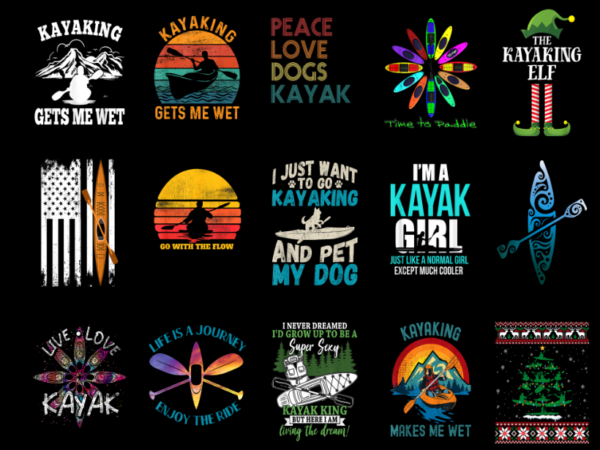 15 kayaking shirt designs bundle for commercial use part 3, kayaking t-shirt, kayaking png file, kayaking digital file, kayaking gift, kayak