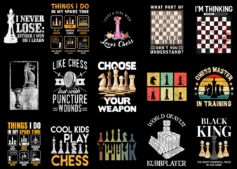 15 Chess Shirt Designs Bundle For Commercial Use Part 3, Chess T-shirt, Chess png file, Chess digital file, Chess gift, Chess download, Ches