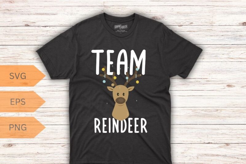 Team Reindeer Christmas Theme Funny Reindeer T-Shirt design vector, reindeer, christmas, funny, team, merry, theme, t-shirt