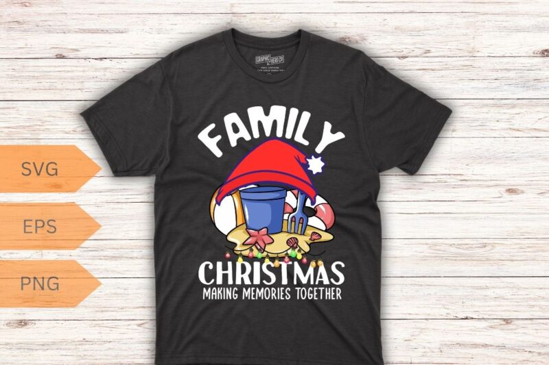 Family Christmas 2023 Cute Xmas Beach T-Shirt design vector, christmas, family, xmas, t-shirt, pajamas, pj, men, women, beach, shirts
