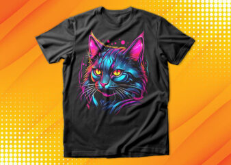 Neon Cat T-Shirt