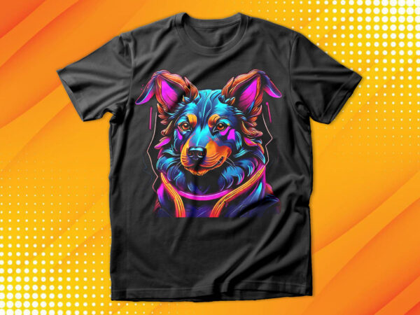 Neon dog t-shirt