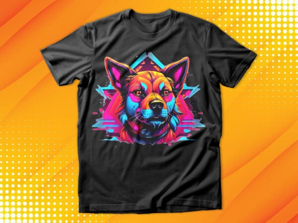 Neon dog t-shirt