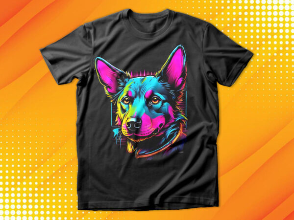 Neon dog t-shirt